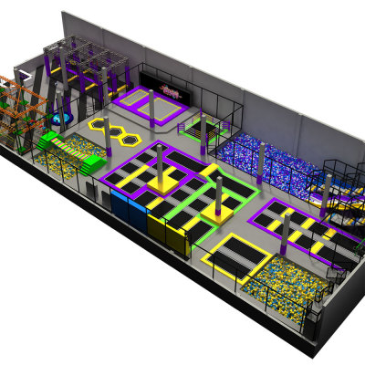 Pokiddo 1000sqm Indoor Playground Complex Trampoline Park Fun Family Entertainment for Kids and Adults