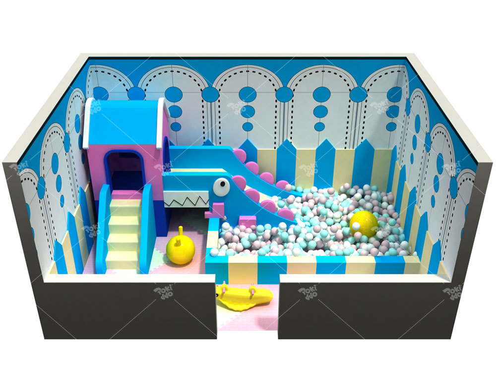 Pokiddo 25 sqm Small Kids Indoor Commercial Playground with Kids Slides