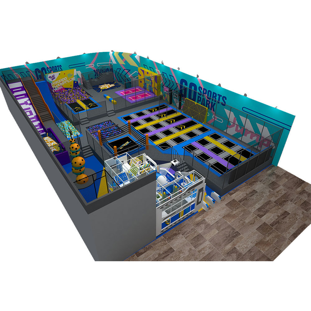 Pokiddo 1000sqm Indoor Playground Trampoline Park with Foam Pit