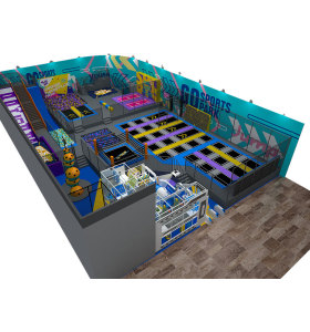Pokiddo 1000sqm Indoor Playground Trampoline Park with Foam Pit