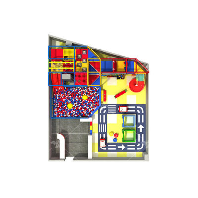 Pokiddo 107 sqm Small Indoor Kids Commercial Playground with Kids Slides