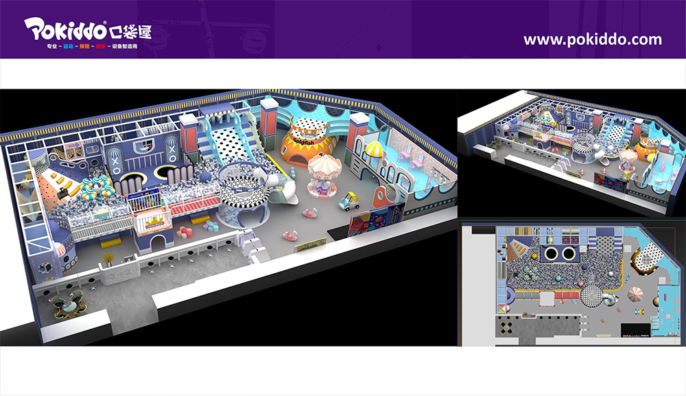 Pokiddo Custom Design Indoor Soft Play Kids Playground-3D design