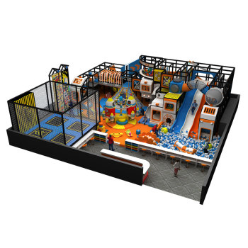 Pokiddo Indoor Soft Play Playground Includes Balls Pit and Trampoline