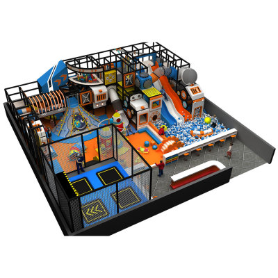 Pokiddo Indoor Soft Play Playground Includes Balls Pit and Trampoline