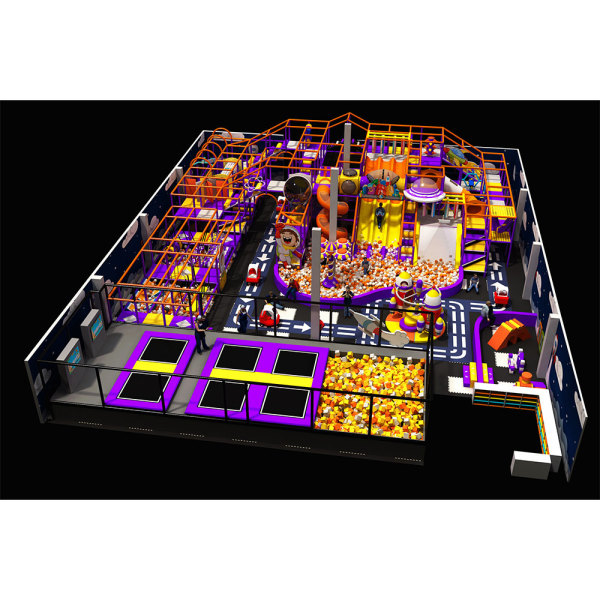 Pokiddo Custom Design 500sqm Indoor Soft Play Playground with Trampoline Park