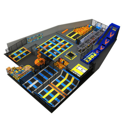 China Factory's Large Commercial Indoor Jumping Trampoline Park Equipment Amusement Playground for Kids