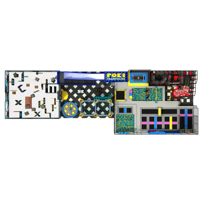 Pokiddo Franchise's 1000sqm Commercial Indoor Adventure Amusement Trampoline Park