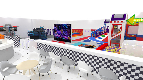 Pokiddo 500sqm senior colorful Indoor Complex Park with VR games in Qatar