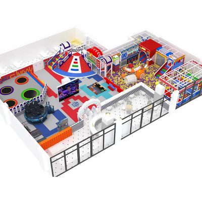 Pokiddo 500sqm senior colorful Indoor Complex Park with VR games in Qatar