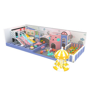Pokiddo 80 sqm Small Indoor Kids Commercial Playground with Kids Slides