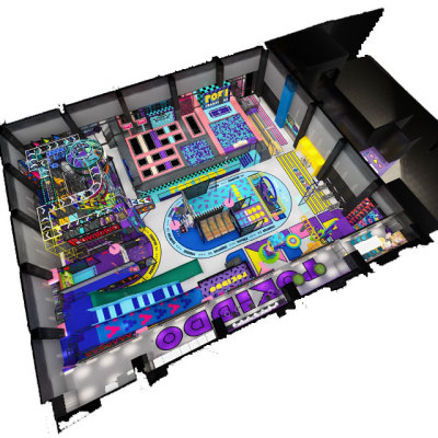 Pokiddo 2500 sqm Custom Indoor Playground Complex Family Sports Center Tag Rope Course Trampolines Parks