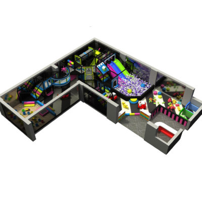 Pokiddo 150 sqm Kids Custom Indoor Playground with Slides Ball Pit Role Play House Sand Pit Epp Blocks Maze Naughty Castle