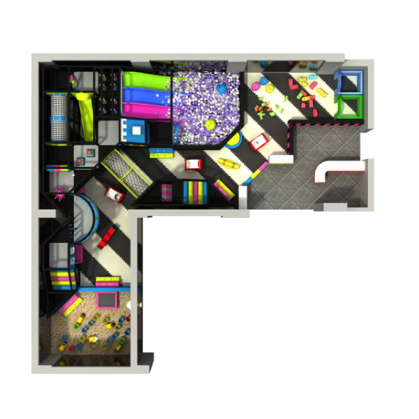 Pokiddo 150 sqm Kids Custom Indoor Playground with Slides Ball Pit Role Play House Sand Pit Epp Blocks Maze Naughty Castle