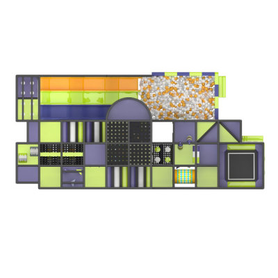 Pokiddo 150 sqm Custom Indoor Playground with Slides Ball Pit Trampoline Naughty Castle Maze