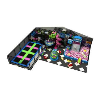 Pokiddo 230 sqm Custom Indoor Playground with Free Trampoline Slam Dunk Slides Ball Pit Fun for Kids