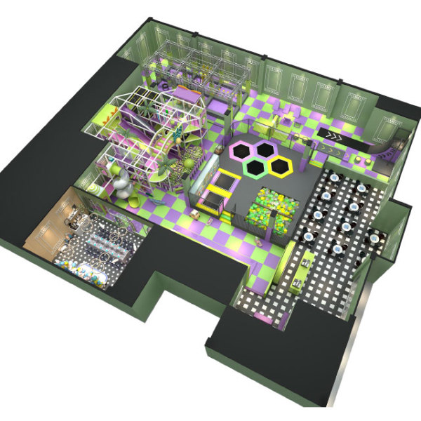 750 sqm Custom Indoor Playground Trampoline Park with Free Trampoline Ninja Warped Wall Slides Ball Pit Fun for Kids and Teenagers