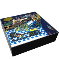 Pokiddo Customized 227sqm Indoor Soft Playground Sim Town Trampoline Park