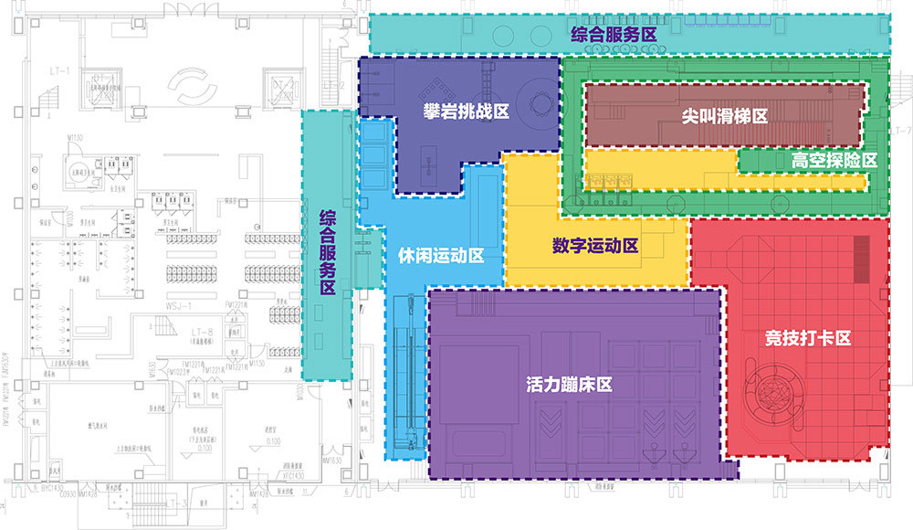 Pokiddo Trampoline Park Layout Plan