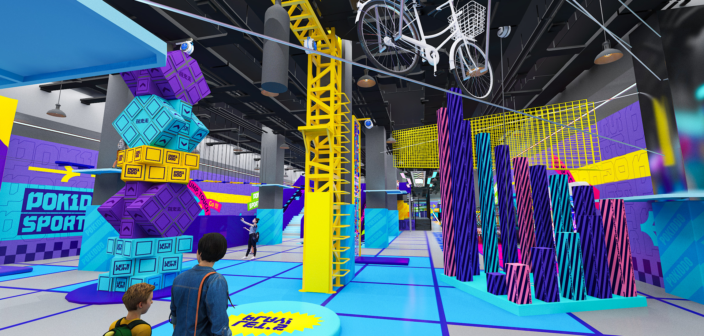 Pokiddo Indoor Sports Park Design & Construction Case - Extreme Cool Sports Factory in Lishui, Zhejiang Province