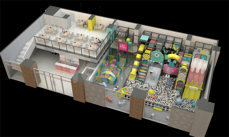 playground 3D design bird view