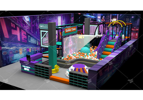 Neon - Lit Adventure: Futuristic Indoor Playground Design Case
