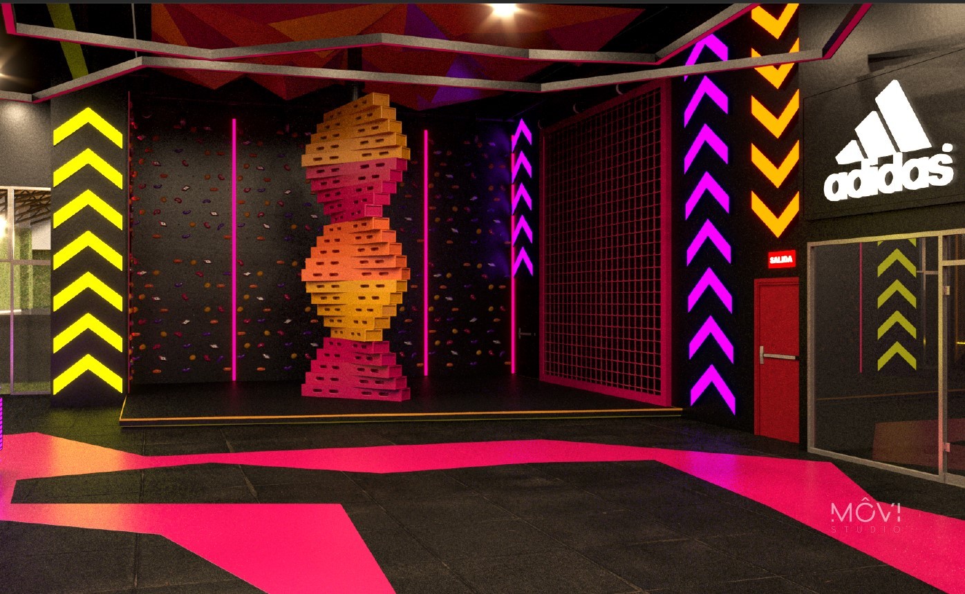 Pokiddo Creates a 50㎡ Climbing-Themed Playground for a Venezuelan Restaurant: Red and Black Contrast Ignites Vitality in Vertical Space