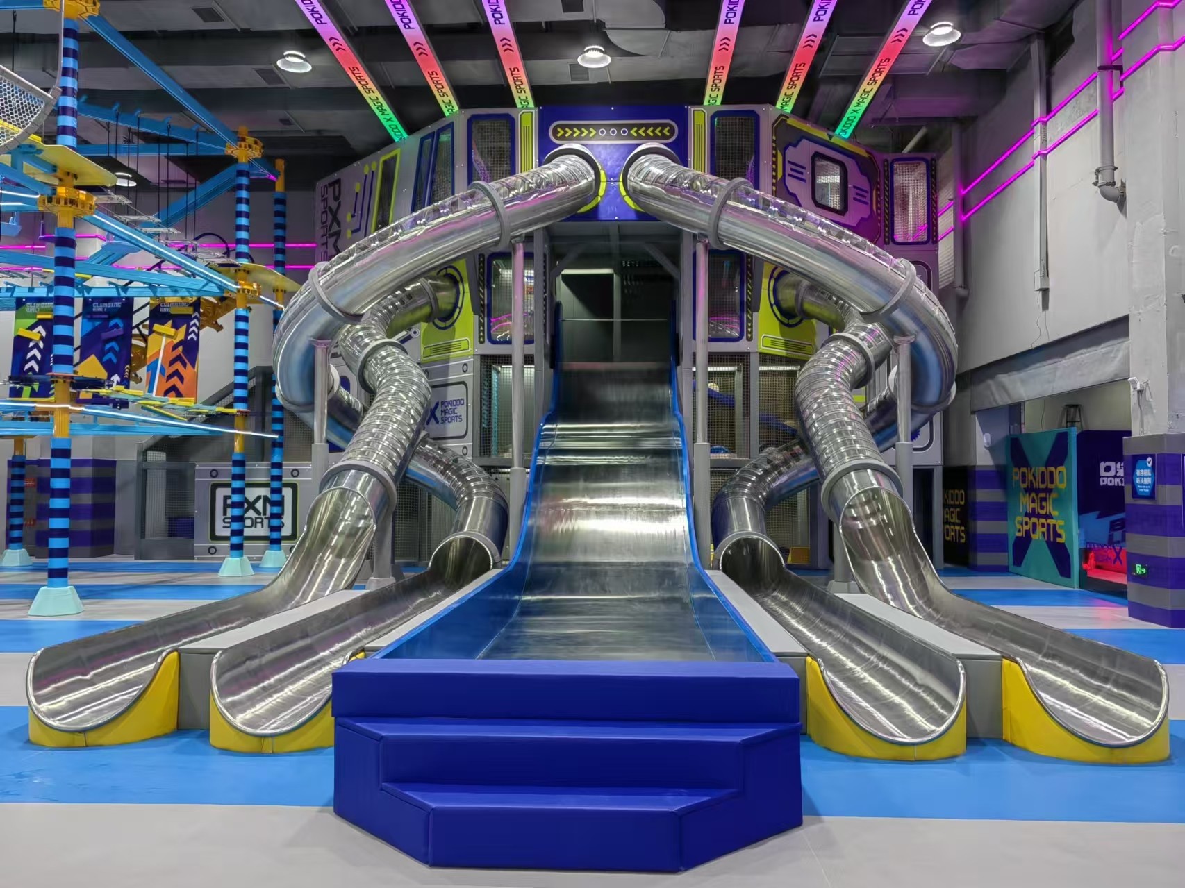 Pokiddo 1600sqm Indoor Magic Space Sports Park in Hangzhou