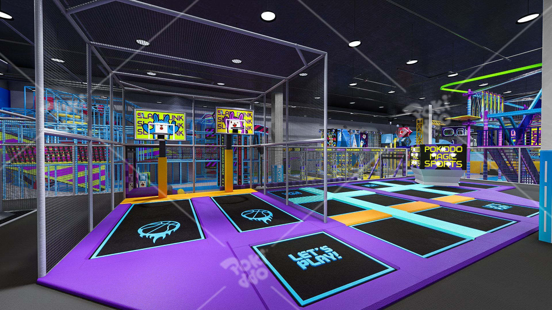 trampoline park factory