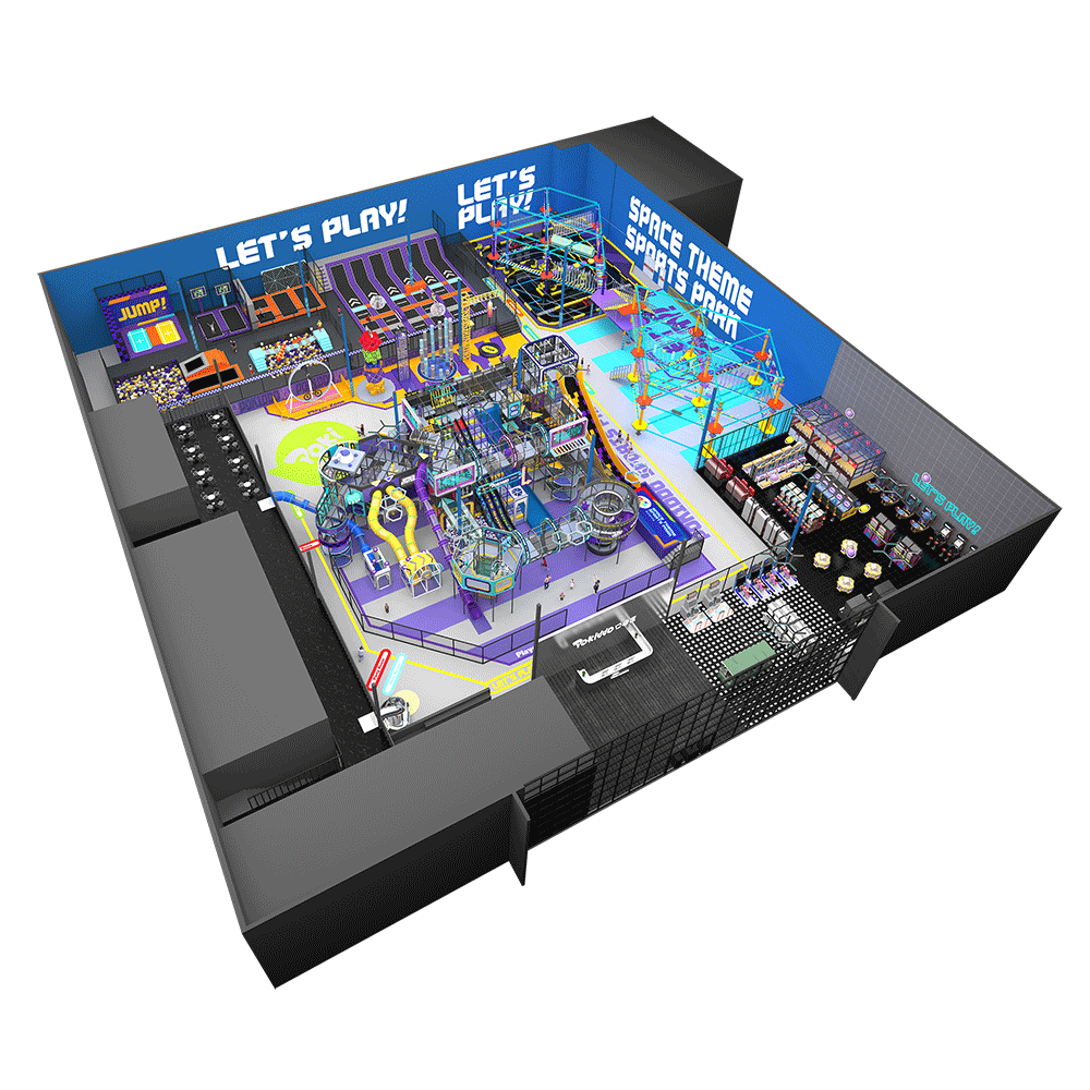 Pokiddo USA 4900sqm High Quality Indoor Playground Fun Space Play Center with Newest Design