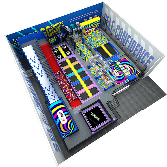 indoor trampoline playground factory