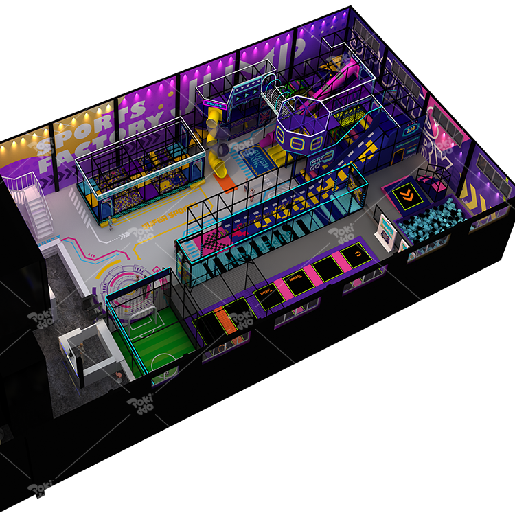 Pokiddo 560sqm Indoor Trampoline Park design projects – Where Magic Meets Design Excellence