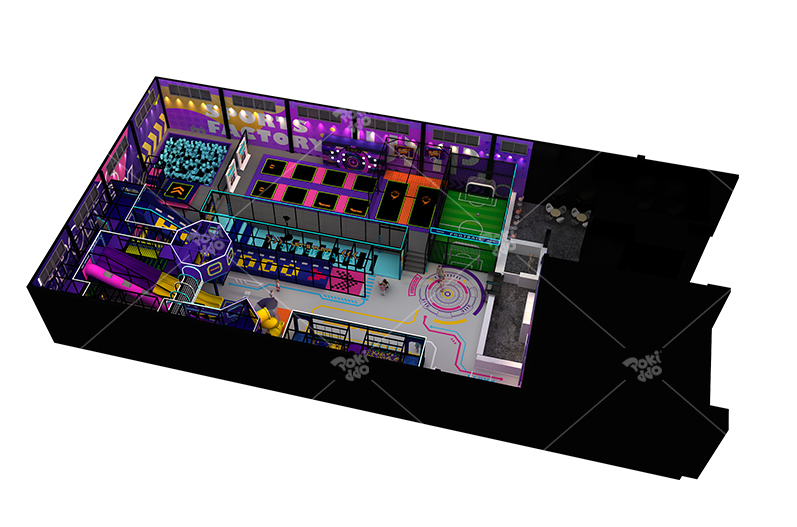 indoor trampoline playground factory