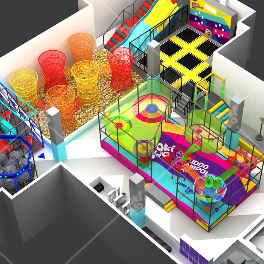 Pokiddo 280sqm Indoor Playground Design Idea – Where Rainbows Meet Bounces!