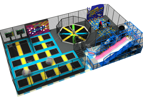Pokiddo Design Case- 310 sqm Indoor  Playground Trampoline Park