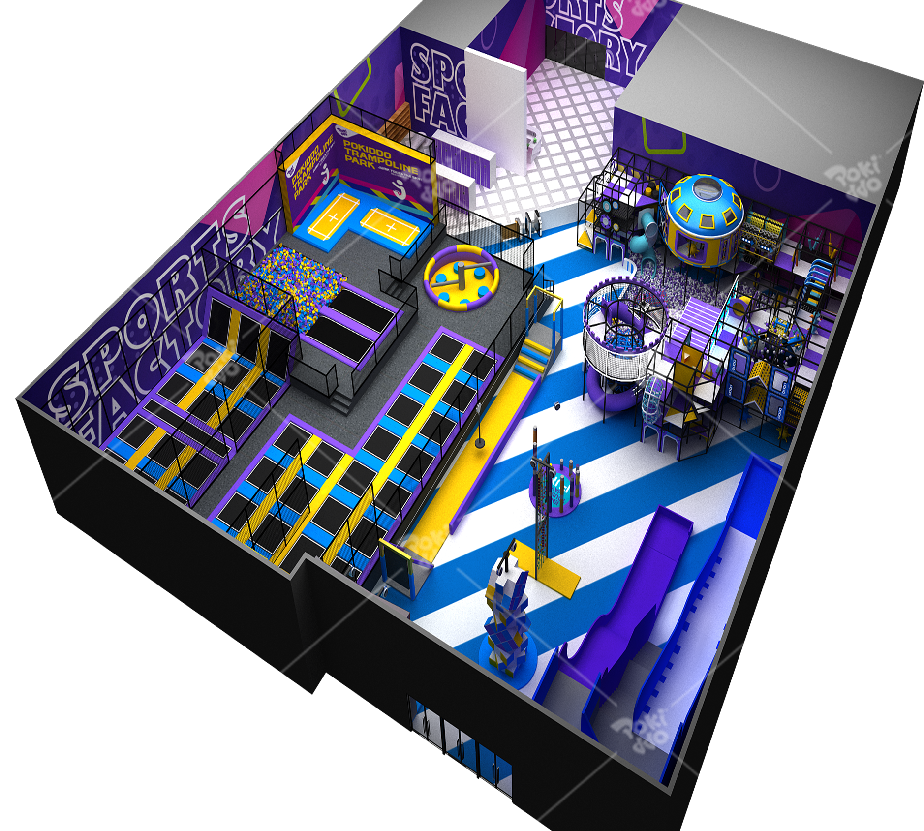 trampoline park equipment