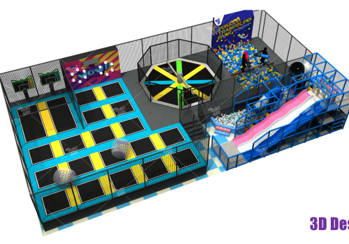 Pokiddo Senegal Outdoor Trampoline Park - 320㎡ Trampoline Park Design