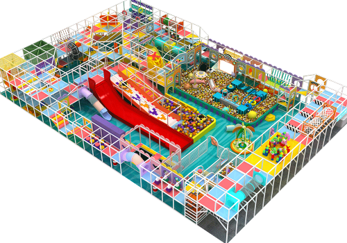 Pokiddo 570㎡ Tropical - Hued Indoor Playground: A Joyful Gathering Spot for Mozambican Families