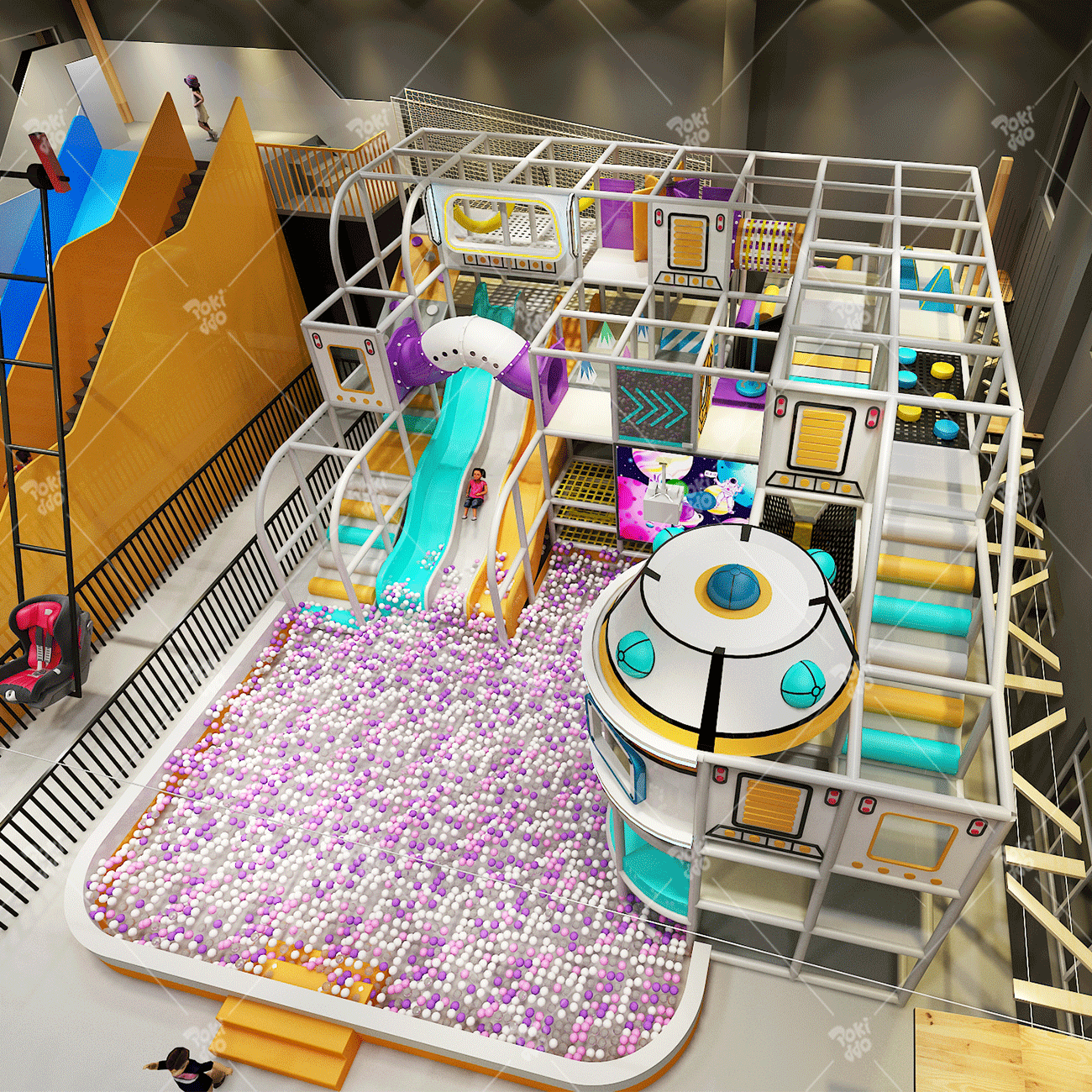 Pokiddo 140㎡ Space - Themed Indoor Playground: A Cosmic Adventure for South African Families