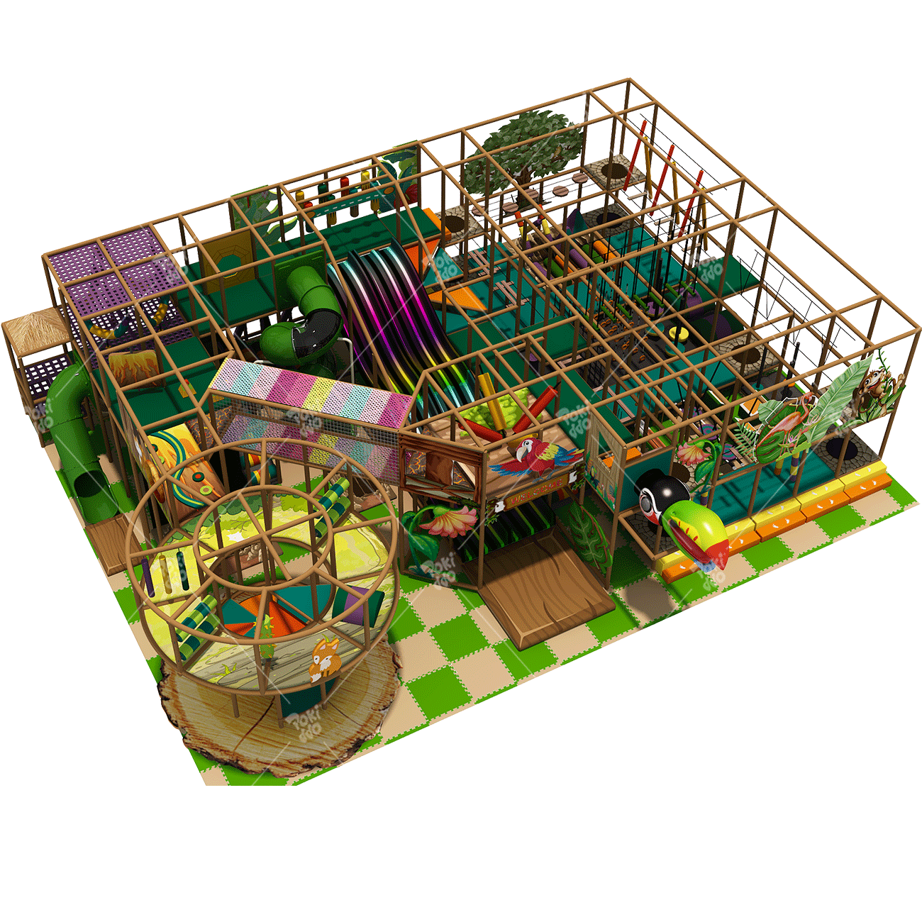 Pokiddo 300㎡ “Lebanese Nature Adventure” Indoor Playground: A Customized Haven for Family Fun