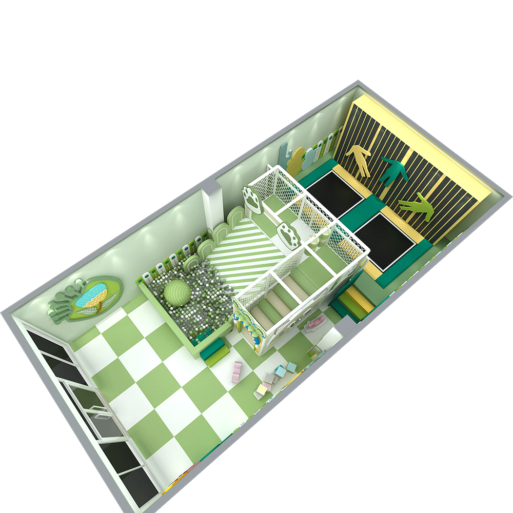 100㎡ Mint-Themed Indoor Soft Play Venue: Fresh & Safe Play Space for Toddlers