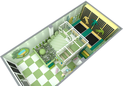 100㎡ Mint-Themed Indoor Soft Play Venue: Fresh & Safe Play Space for Toddlers