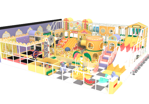 200㎡ Warm Yellow-Themed Indoor Soft Play Venue: Fairy-Tale Adventure Space for 2–10-Year-Olds