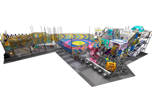 200㎡ Modern Pop-Themed Indoor Amusement Venue: Dynamic Adventure Space for 5–12-Year-Olds