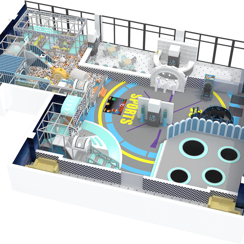 500㎡ Modern Sports-Themed Indoor Playground: Custom-Tailored for Qatari Families