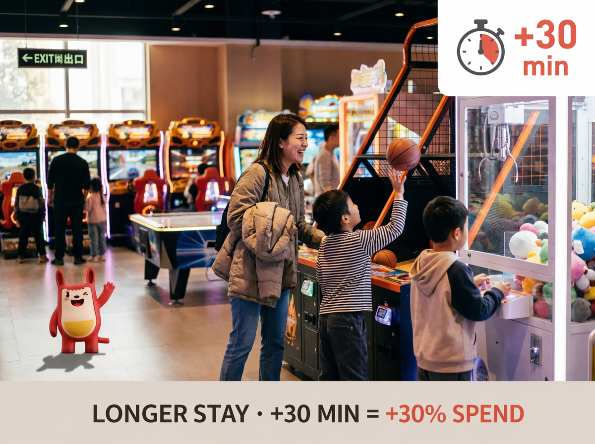 indoor playground LONGER STAY +30 MIN = +30% SPEND