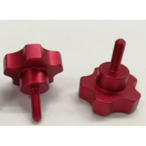 China Manufacturer Custom Red Color Anodized Aluminum Thumb Screws