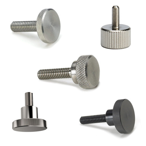 Metric Precision Stainless Steel  Diamond Knurled Head Thumb Screws with Shoulder