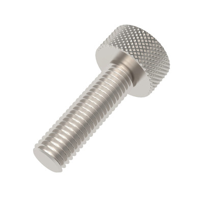 Metric Precision Stainless Steel  Diamond Knurled Head Thumb Screws with Shoulder