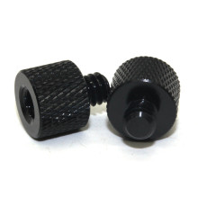 Customized Precision Stainless Steel Flat Head Black Knurled Thumb Screw Nuts