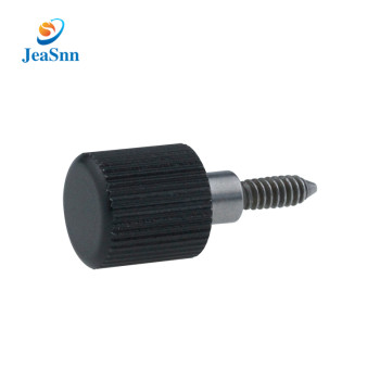 Black Plastic Knurled Head Aluminum Thumb Screw Fastener